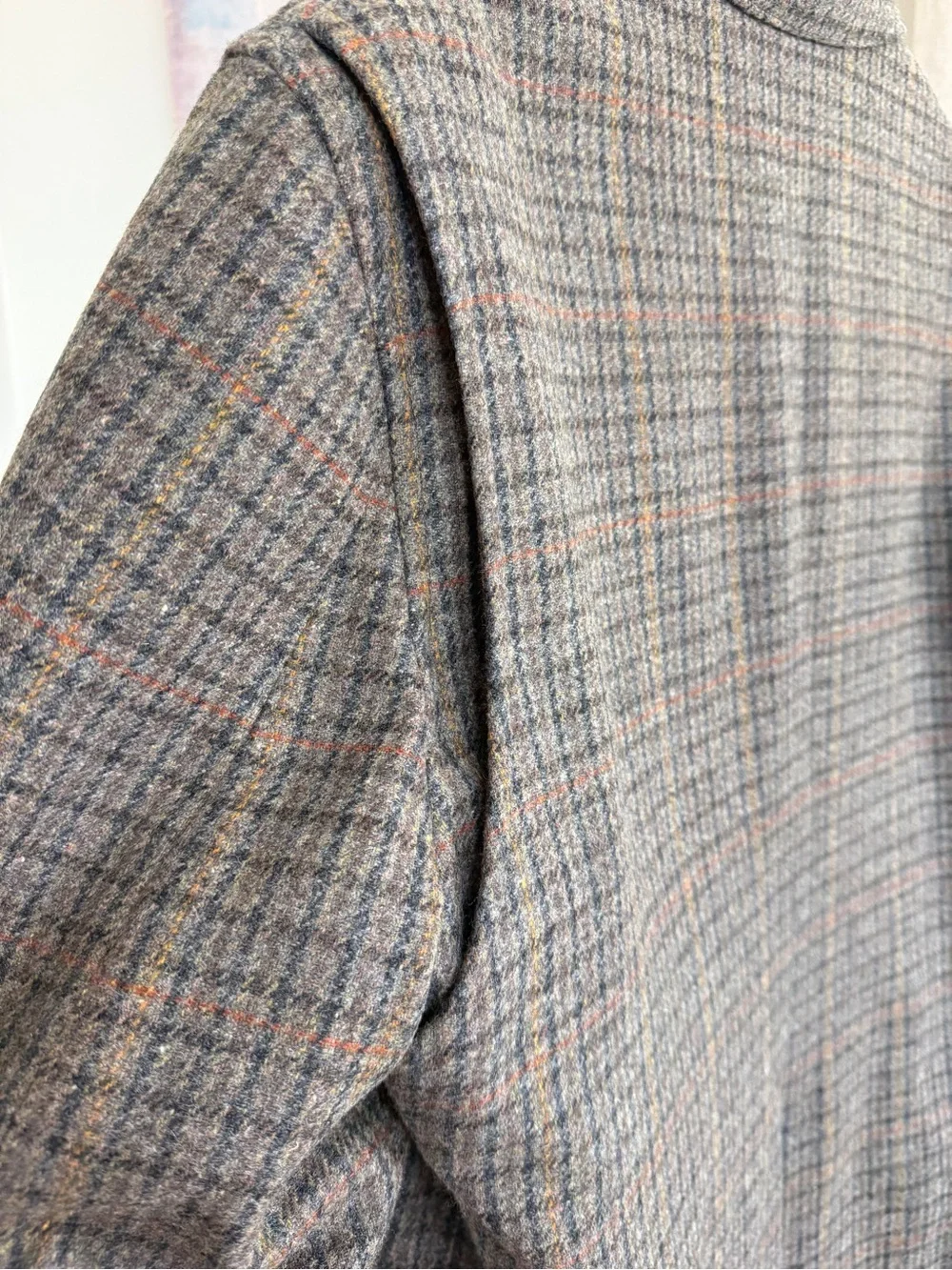 Pendleton Vintage Y2K Mens XL Merino Wool Plaid Blazer Sport Coat Brown Gray